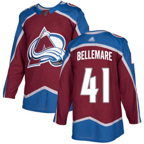 Adidas Colorado Avalanche Men 41 Pierre-Edouard Bellemare Burgundy Home Authentic Stitched NHL Jersey